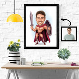Superhelt tema8 (1 person) - karikaturtegning efter dine fotos