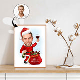 Jul tema10 (1 person) - karikaturtegning efter dine fotos - Just Karikatur