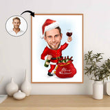 Jul tema10 (1 person) - karikaturtegning efter dine fotos - Just Karikatur