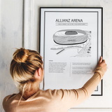 Allianz Arena – Bayern München – stadion plakat