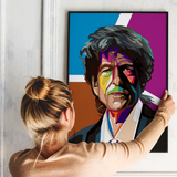 Pop Art Plakat - Bob Dylan - Just Karikatur