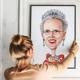 Karikatur Plakat - Dronning Margrethe