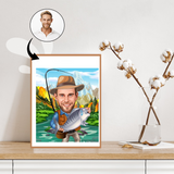Rejse tema11 (1 person) - karikaturtegning efter dine fotos - Just Karikatur
