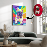 Pop art af dyr - tegning efter dine fotos - Just Karikatur