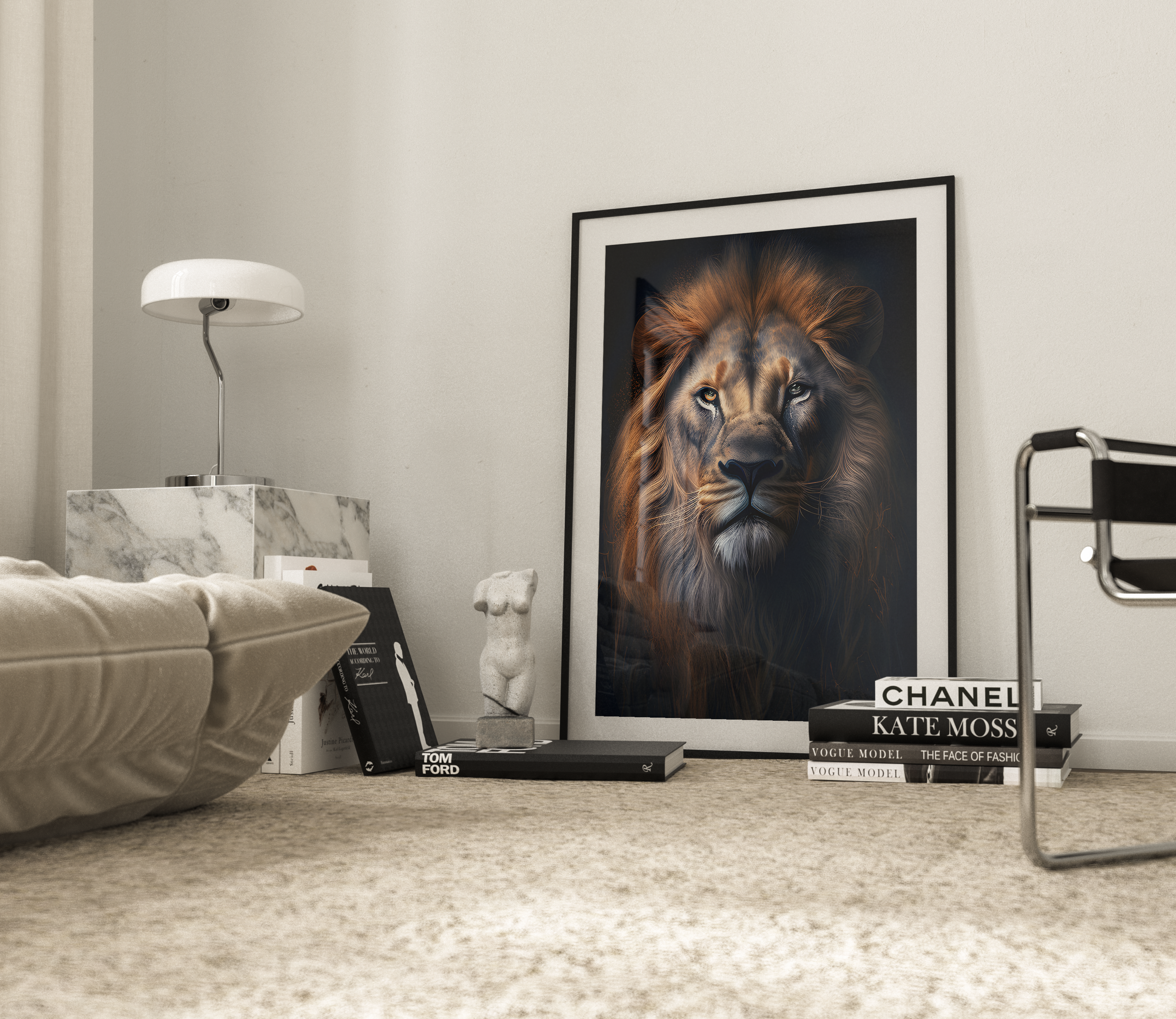 Løve Plakat 8 (50 x 70 cm ) - u/ramme