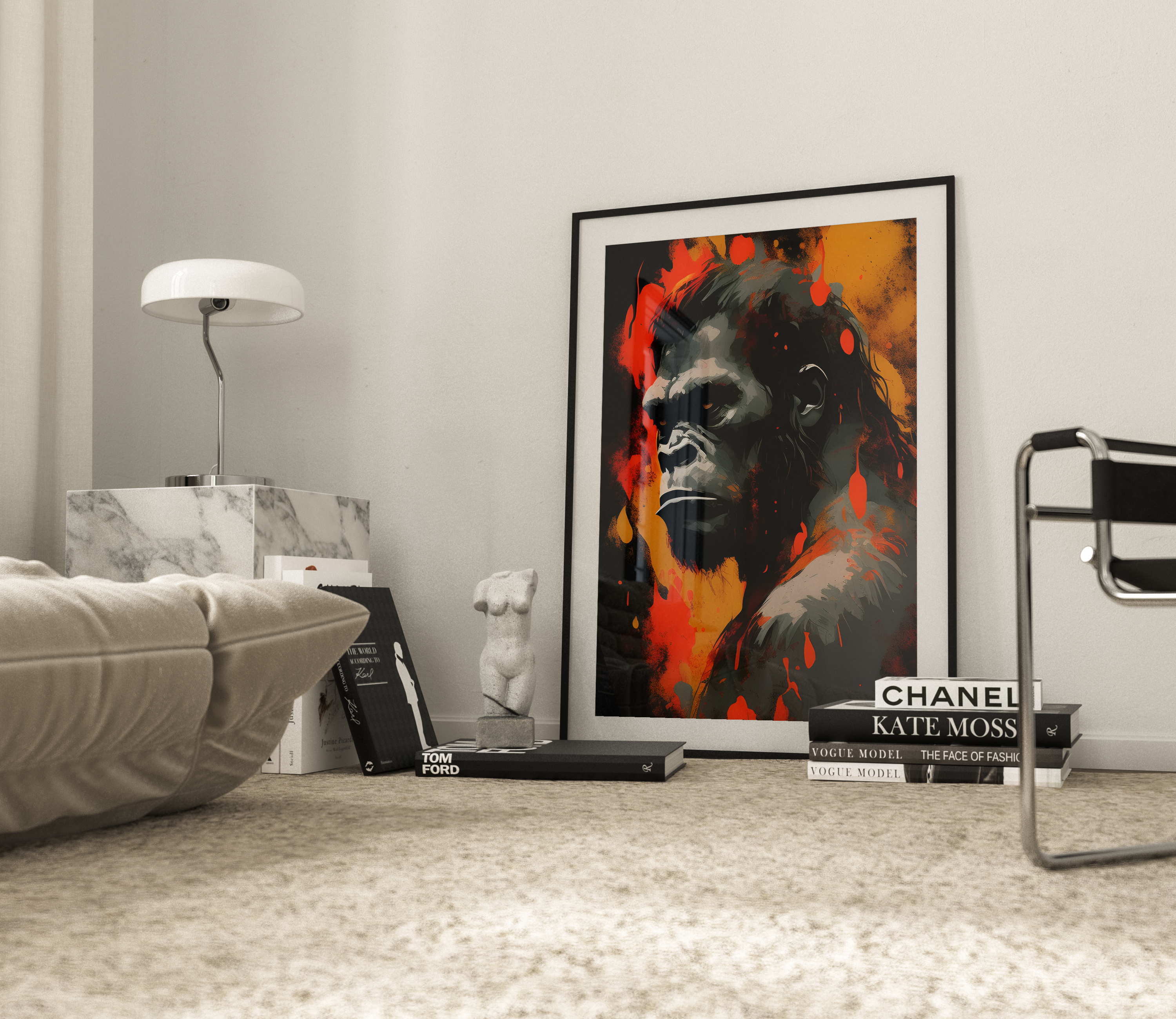 Gorilla Plakat 1 (50 x 70 cm ) - u/ramme