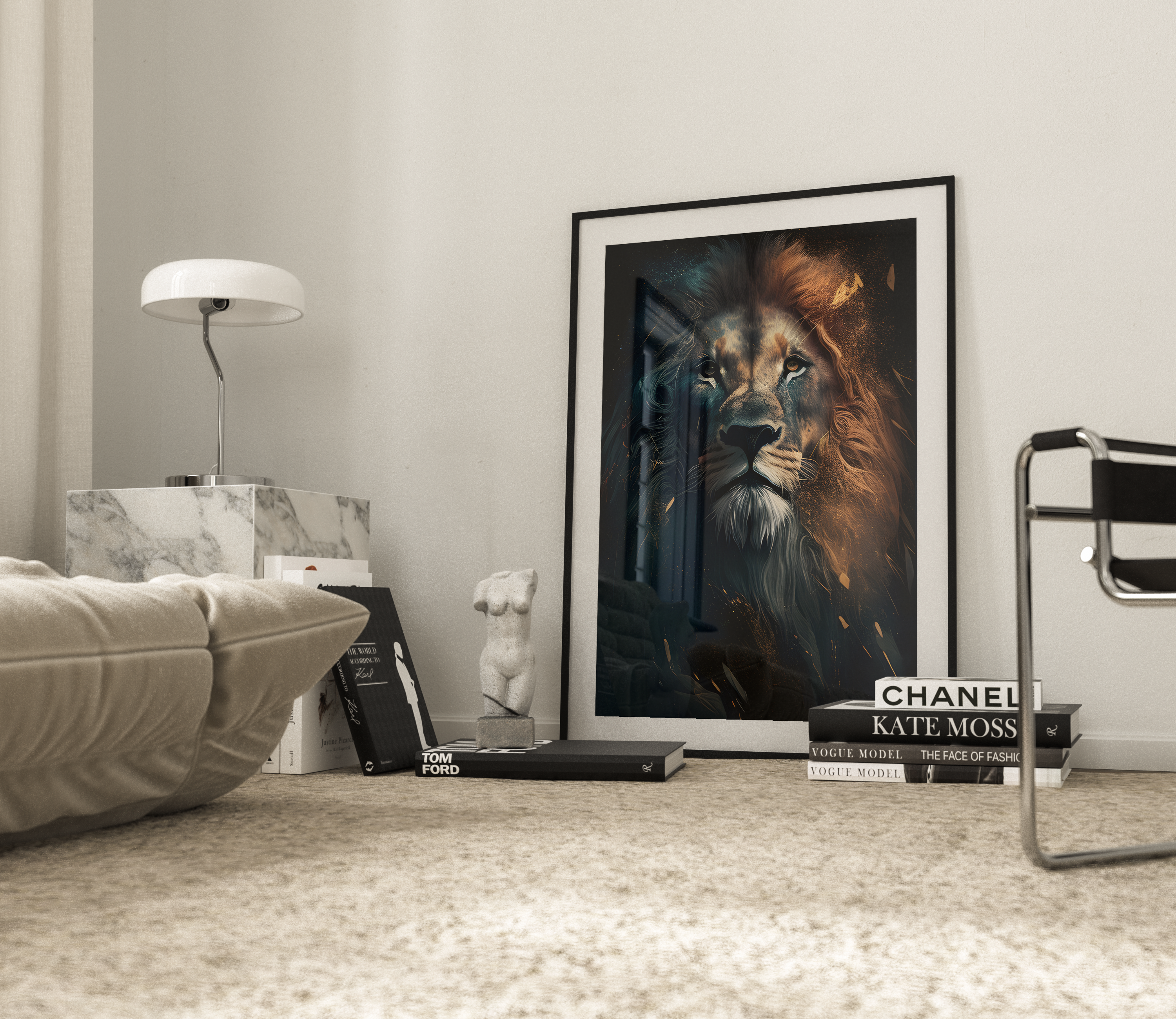 Løve Plakat 12 (50 x 70 cm ) - u/ramme