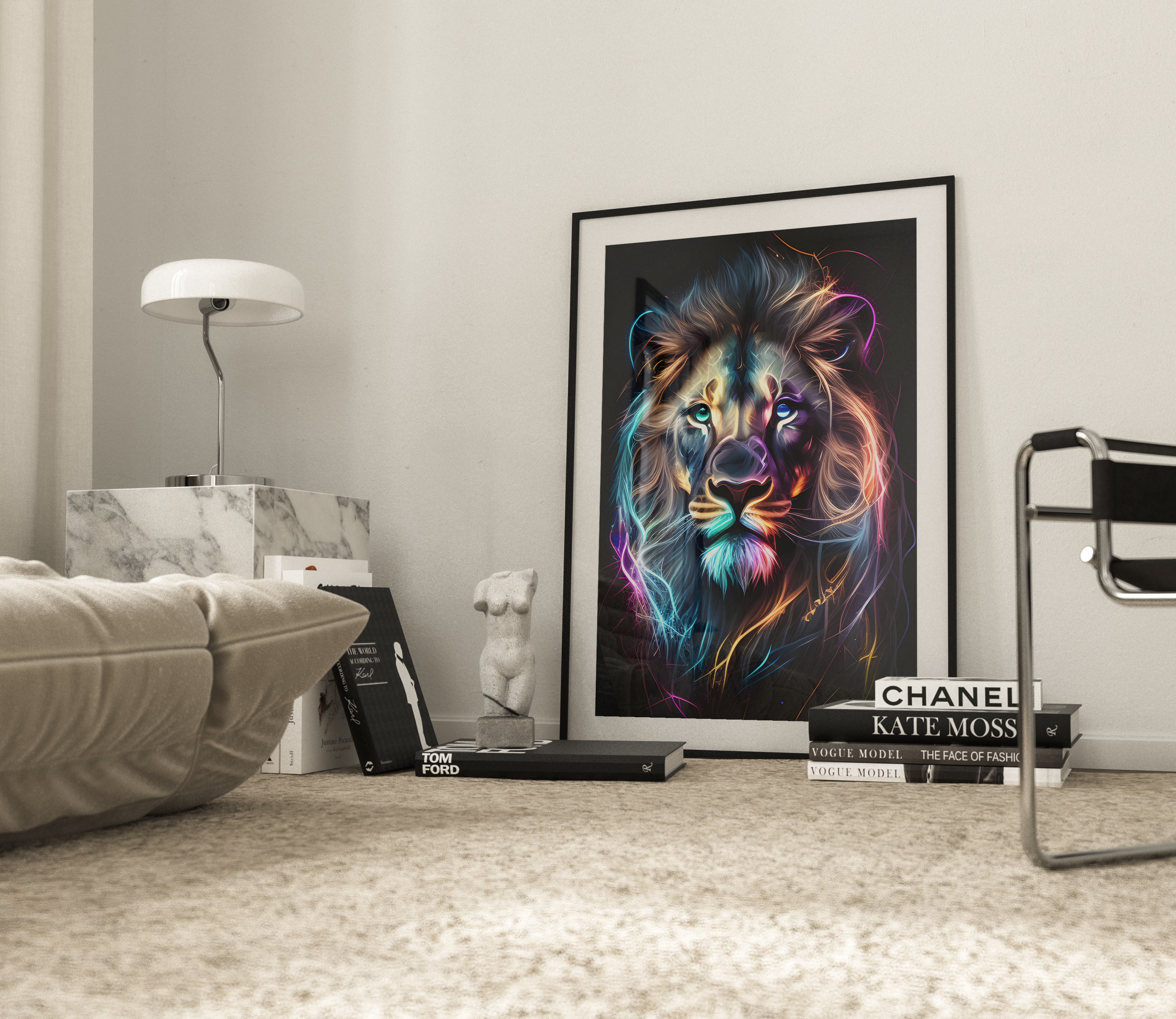 Løve Plakat 5 (50 x 70 cm ) - u/ramme