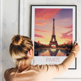 Eiffel Tower i Paris - plakat 1