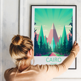 Cairo i Egypten - plakat - Just Karikatur