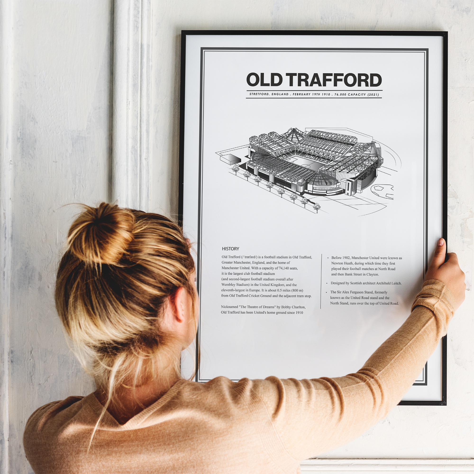 Old Trafford Manchester United – stadion plakat