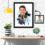 Arbejde & Erhverv tema73 (1 person) - karikaturtegning efter dine fotos - Just Karikatur