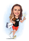 Fødselsdag tema20 (1 person) - karikaturtegning efter dine fotos