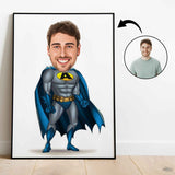 Superhelt tema40 (1 person) - karikaturtegning efter dine fotos