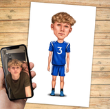 Konfirmationsgave - karikaturtegning efter dine fotos - Just Karikatur