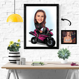 Til hende tema28 (1 person) - karikaturtegning efter dine fotos