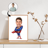 Superhelt tema2 (1 person) - karikaturtegning efter dine fotos
