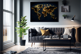 World Map 1 plakat (50 x 70 cm ) - m/ramme