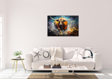 Tyr 1 (50 x 70 cm ) - lærred u/ramme - Just Karikatur