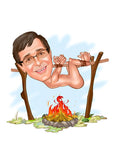 Til ham tema49 (1 person) - karikaturtegning efter dine fotos