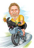 Til ham tema36 (1 person) - karikaturtegning efter dine fotos
