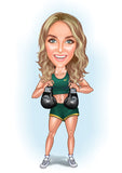 Sports tema1 (1 person) - karikaturtegning efter dine fotos