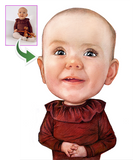 Baby & børn - karikaturtegning efter dine fotos - Just Karikatur