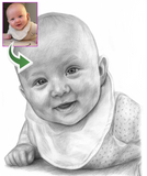 Baby & børn - Portrættegning efter dine fotos