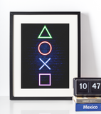 Neon Plakat - Play - Just Karikatur