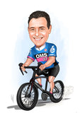 Sports tema29 (1 person) - karikaturtegning efter dine fotos - Just Karikatur