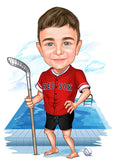 Sports tema25 (1 person) - karikaturtegning efter dine fotos