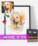 Akvarel af dyr - maleri efter dine fotos