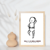 Line art baby - design selv plakat