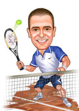 Sports tema56 (1 person) - karikaturtegning efter dine fotos
