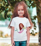 Personlig t-shirt med pige (1 person) karikatur3 tryk - karikatur efter dine billeder