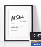 Art school definition plakat