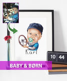 Baby & børn - karikaturtegning efter dine fotos