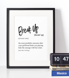 Breakup definition plakat - Just Karikatur