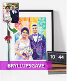 Bryllupsgave - pop art tegning efter dine fotos - Just Karikatur