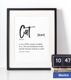 Cat definition plakat