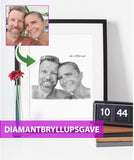 Diamantbryllupsgave - Portrættegning efter dine fotos