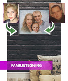 Familietegning - Dream portræt efter dine fotos