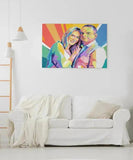 Fars dags gave - pop art tegning efter dine fotos - Just Karikatur
