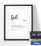 Feet definition plakat - Just Karikatur