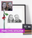 Forlovelsesgave - Portrættegning efter dine fotos - Just Karikatur