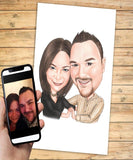 Gave til ham eller hende - Karikaturtegning efter dine fotos - Just Karikatur