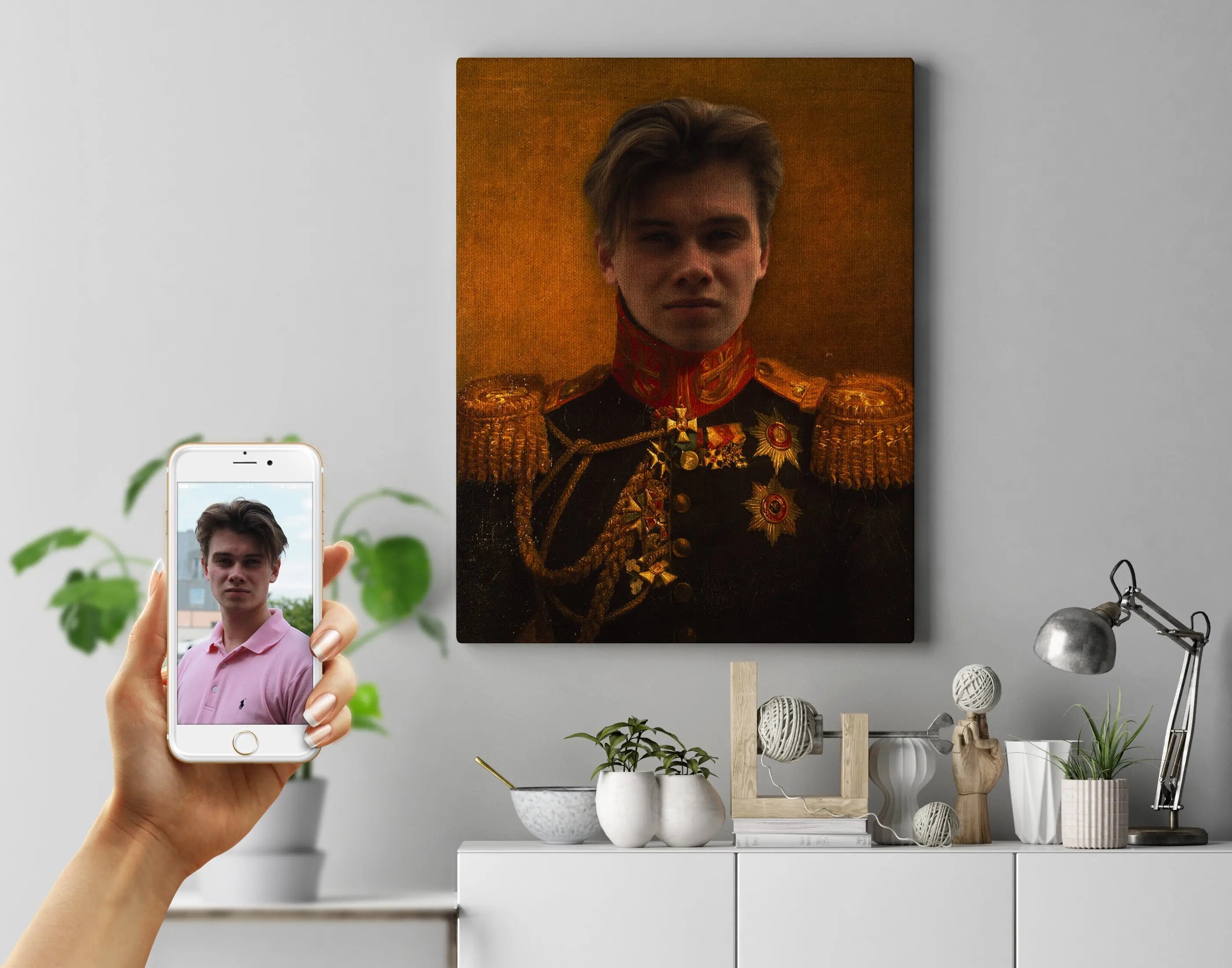 General boy - Royal portræt efter dine fotos Just Karikatur