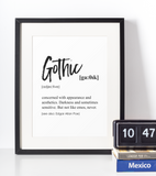 Gothis definition plakat - Just Karikatur