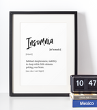 Insomnia definition plakat - Just Karikatur