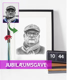 Jubilæumsgave - Portrættegning efter dine fotos